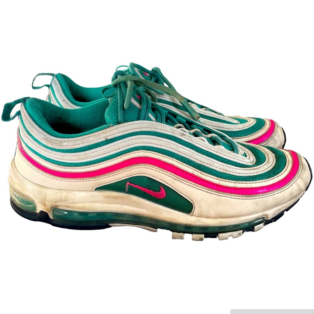 Nike Air Max ‘97 South Beach Miami Pink & Green RARE Sneakers Men’s 9.5